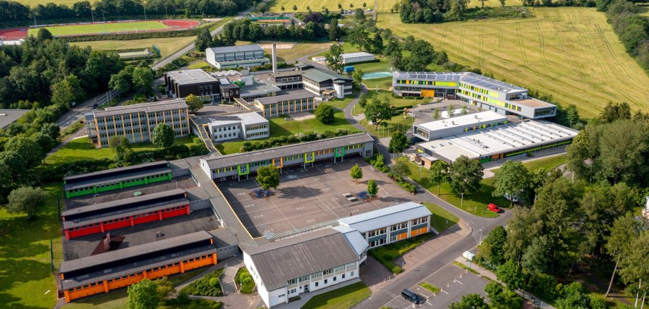 Luftaufnahme des Schulzentrums Bad Marienberg