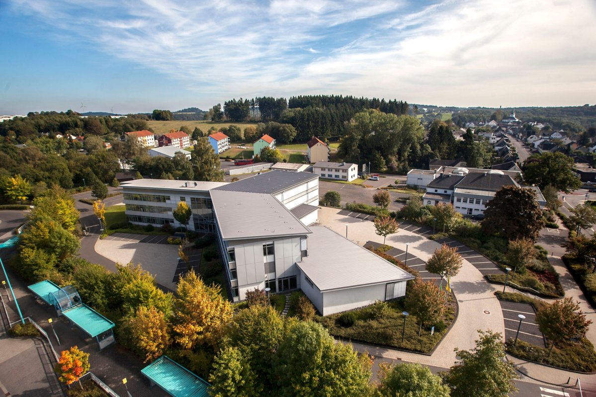 Luftaufnahme des Verwaltungsgebäudes