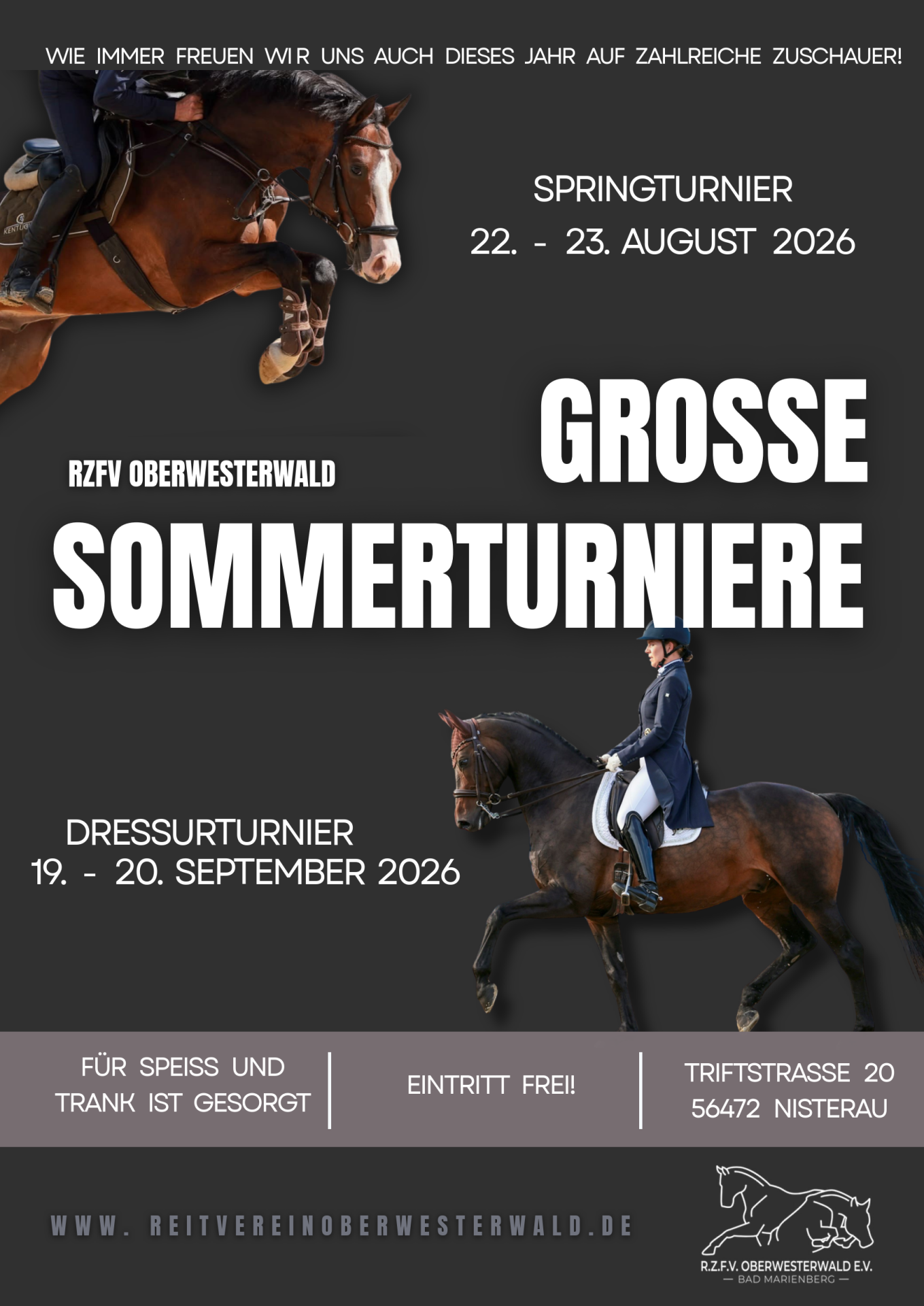 Plakat zu den Turnieren