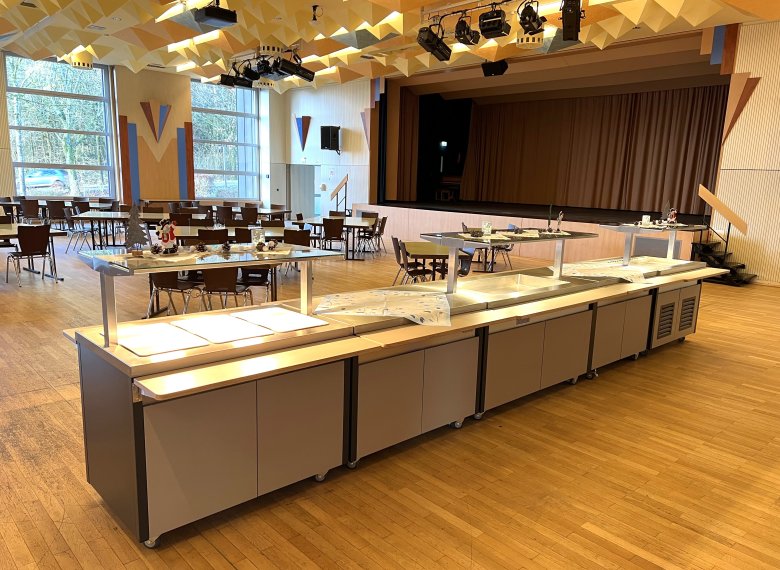 Ansicht des Buffets in der Mensa