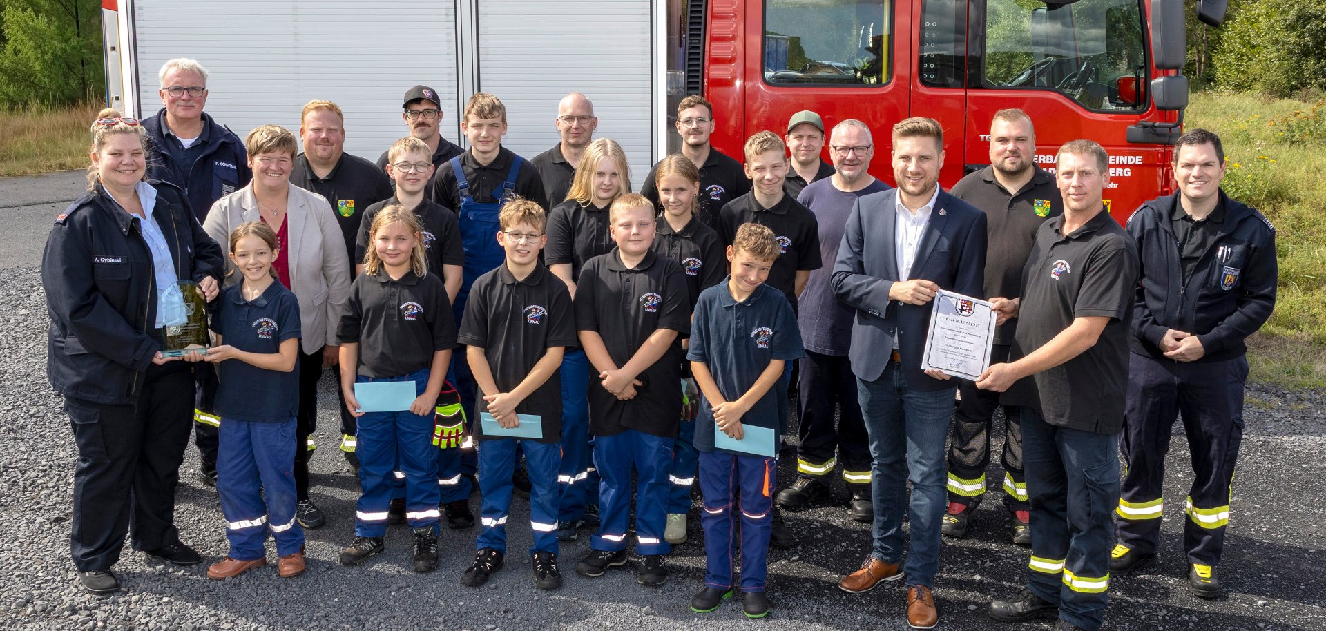 die Jugendfeuerwehr bei ihrem Jubiläum