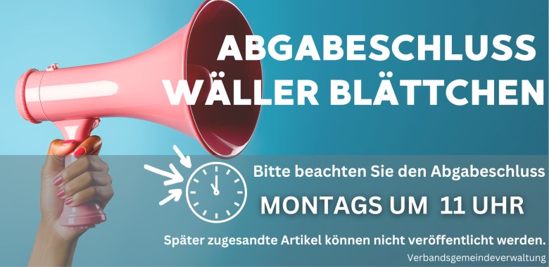 Hinweis Redaktionsschluss - 1