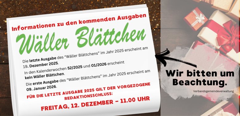 Wäller Blättchen Weihnachten - 1